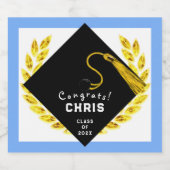 大学の卒業パーティーギフト スパークリングワインラベル (シングルラベル)