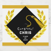 大学の卒業パーティーギフト スパークリングワインラベル (シングルラベル)