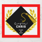 大学の卒業パーティーギフト スパークリングワインラベル (シングルラベル)