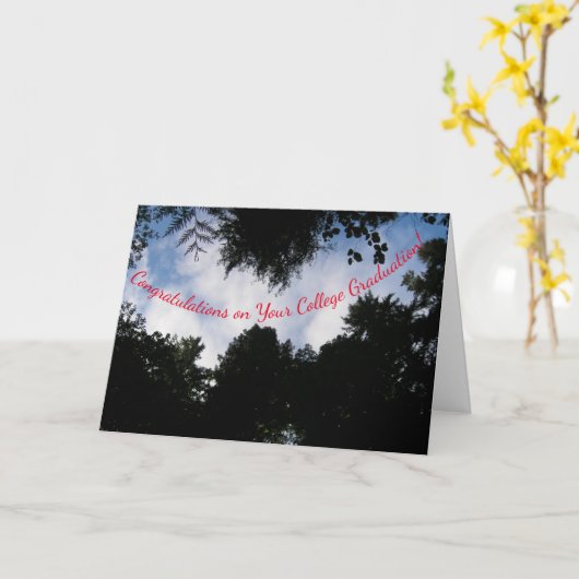 大学の卒業希望 カード (黄色い花)