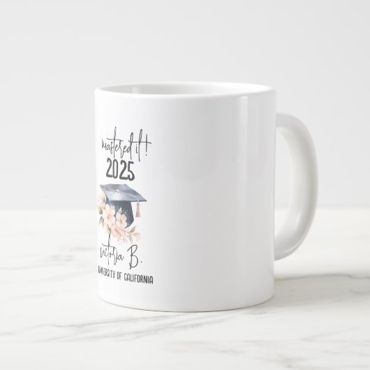 大学の卒業生の贈り物をマスターし、 ジャンボコーヒーマグカップ (正面右)