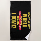 大学の卒業生 – 世界の準備ができている ビーチタオル (正面)