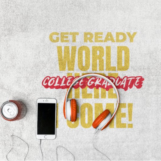 大学の卒業生 – 準備の整った世界を私は来! ビーチタオル