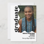 大学の卒業発表のレトロな招待状 招待状 (正面)