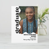 大学の卒業発表のレトロな招待状 招待状 (スタンド正面)