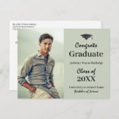 大学の卒業発表（写真あり） 案内ポストカード (正面/裏面)