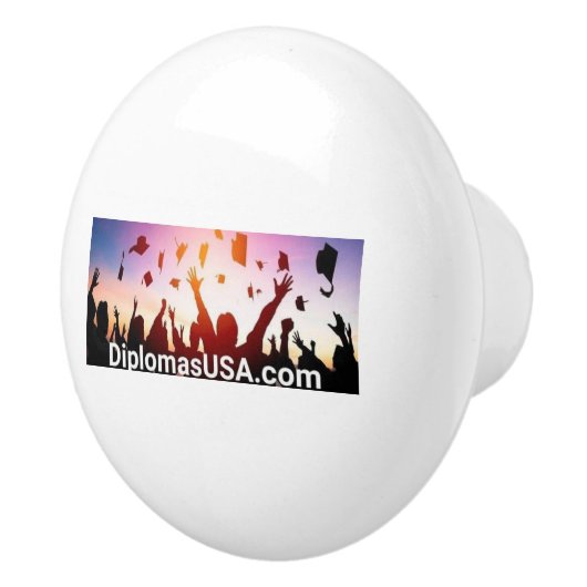 大学の卒業証書または高校の卒業証書 セラミックノブ (右)