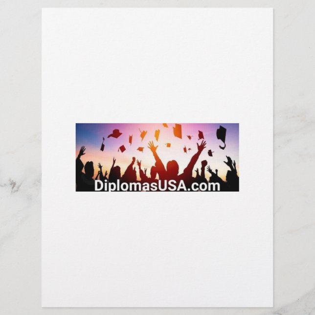 大学の卒業証書または高校の卒業証書 レターヘッド (正面)