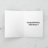 大学の卒業 カード (内部)