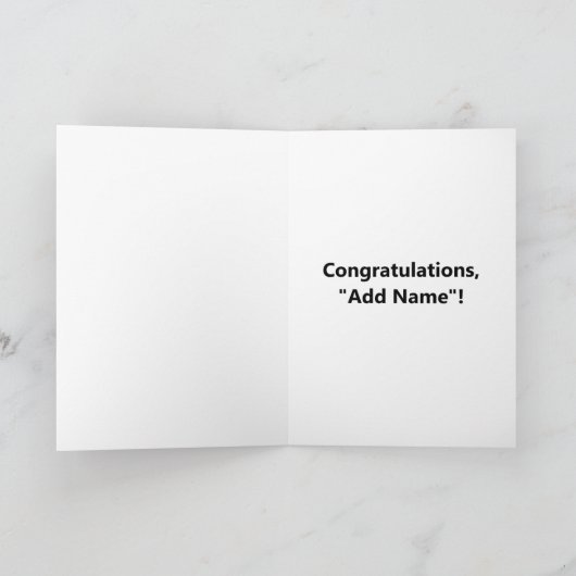 大学の卒業 カード (内部)