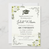 大学の卒業 招待状 (正面)