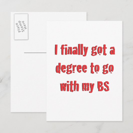 大学の卒業 案内ポストカード (正面/裏面)