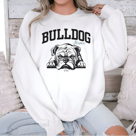 大学の大学スタイルスクリプトBulldogママ犬の愛 スウェットシャツ