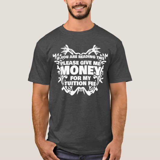 大学の授業料 レトロ Tシャツ (正面)
