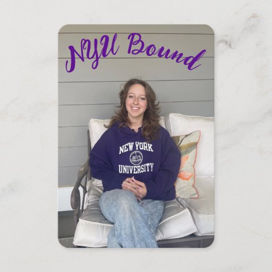 大学の決定の発表 エンクロージャーカード (正面)