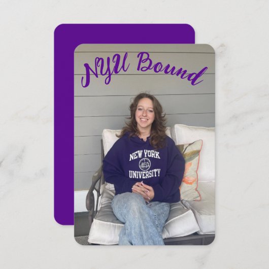 大学の決定の発表 エンクロージャーカード (正面/裏面)