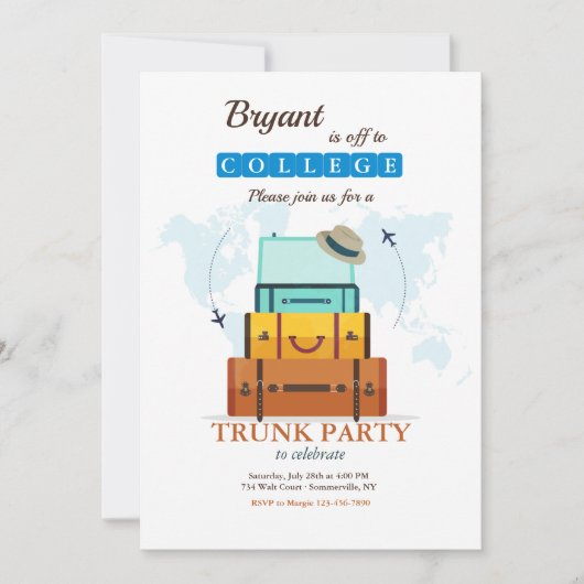 大学の男性へ 招待状 (正面)