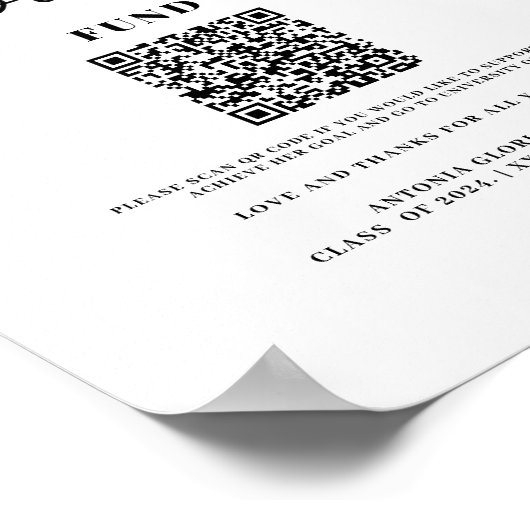 大学の資金フローラの卒業証印刷可能記号 ポスター (角)