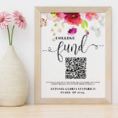 大学の資金フローラの卒業証印刷可能記号 ポスター