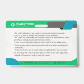 大学の身分証明書 バッジ (裏面)