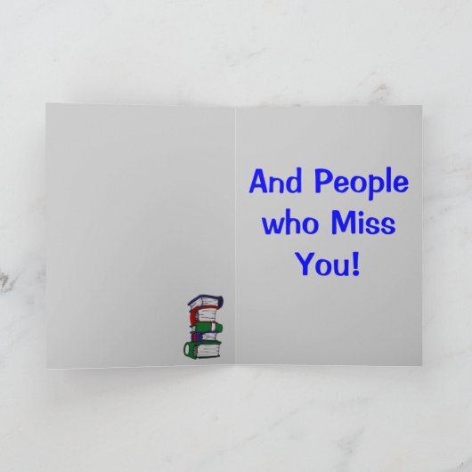 大学の遠くにグリーティングカードに移動 カード (内部)