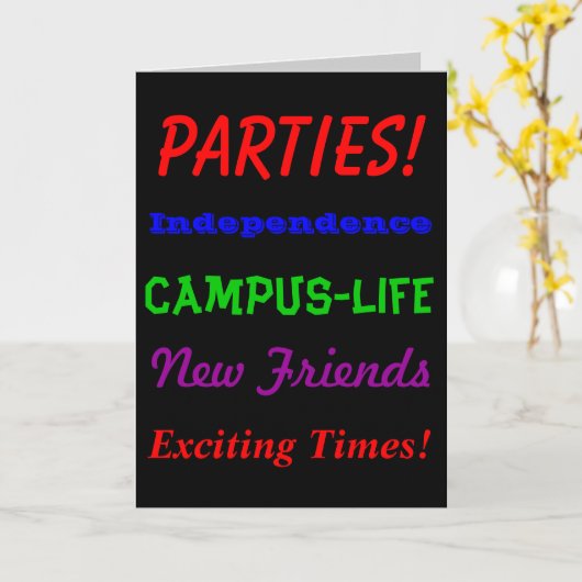 大学の遠くにグリーティングカードに移動 カード (黄色い花)