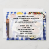 大学のBBQバーガーをテーブルにパーソナライズされた送る 招待状 (裏面)