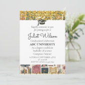 大学はっきりした卒業エレガント開始 招待状 (スタンド正面)