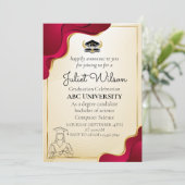 大学はっきりした卒業スタイリッシュ開始 招待状 (スタンド正面)