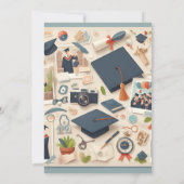 大学はっきりした卒業 招待状 (裏面)