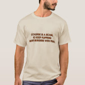 大学は白い詐欺の人の基本的なTシャツです Tシャツ (正面)