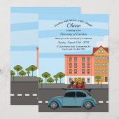 大学への出発トランクパーティー 招待状 (正面/裏面)