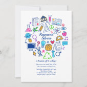 大学への旅立ちパーティー 招待状 (正面)