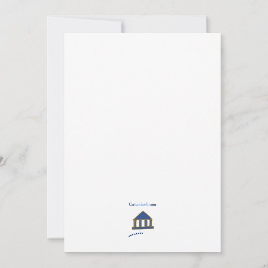 大学への旅立ちパーティー 招待状 (裏面)