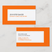 大学または大学生オレンジ コーリングカード (正面/裏面)