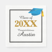 大学または高校の卒業式 スタンダードランチョンナプキン (正面)