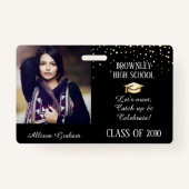 大学または高校の懇親会バッジ バッジ (正面)