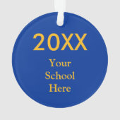 大学または高等学校の学校代表手紙の記念品 オーナメント (裏面)