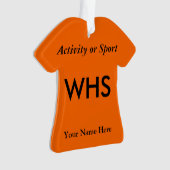 大学または高等学校の学校代表手紙の記念品 オーナメント (正面)