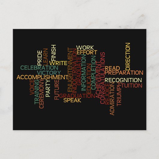 大学や高校の生徒へのインスピレーション ポストカード (正面)