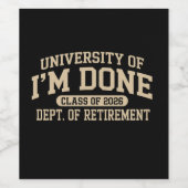 大学を卒業します クラスオブ2026 引退 ワインラベル (シングルラベル)