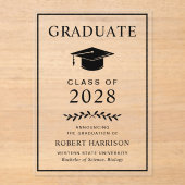 大学アエレガントクリル卒業発表 アクリル招待状 (正面)