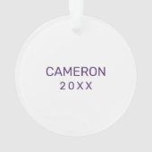 大学アットアルバニーアイコニックロゴ オーナメント (裏面)