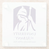 大学アットアルバニーアイコニックロゴ ガラスコースター (裏面)