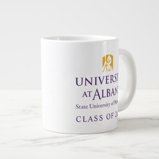 大学アットアルバニーアイコニックロゴ ジャンボコーヒーマグカップ (正面右)