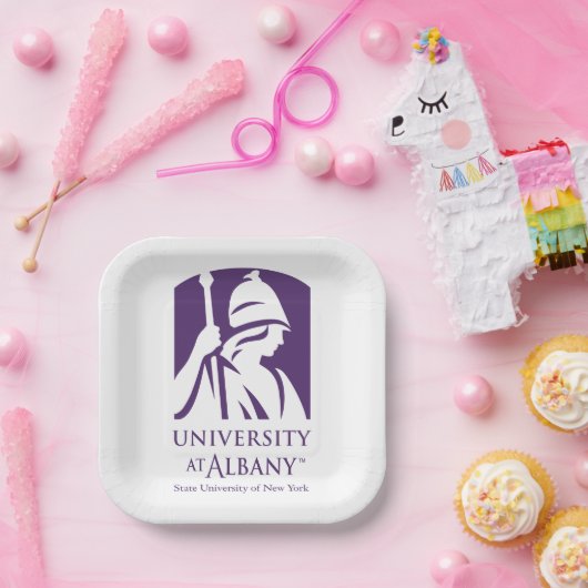 大学アットアルバニーアイコニックロゴ ペーパープレート (パーティー)