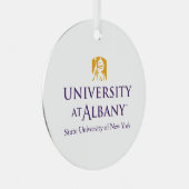 大学アットアルバニーアイコニックロゴ メタルオーナメント (正面右)
