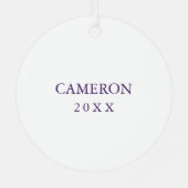 大学アットアルバニーアイコニックロゴ メタルオーナメント (裏面)