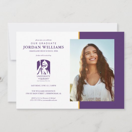 大学アルバニーアイコニックロゴ 案内状 (正面)