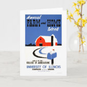 大学イリノイの農場1941 WPA カード (黄色い花)